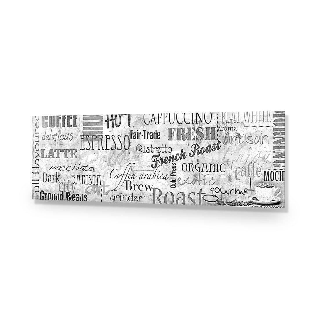 Coffee Montage, Black and White (Long) - Wall Art Designs - 915_BL_H WAD_AP - 030 - EDG_90x30_NONE