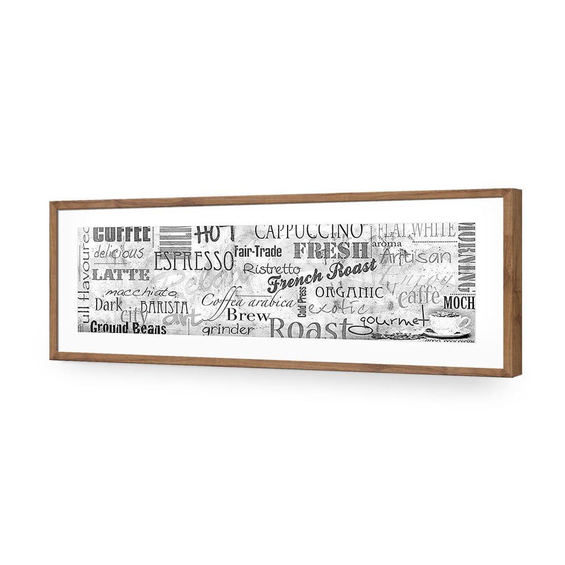 Coffee Montage, Black and White (Long) - Wall Art Designs - 915_BL_H WAD_AP - 030 - MAT_90x30_S - 2538 - NAT