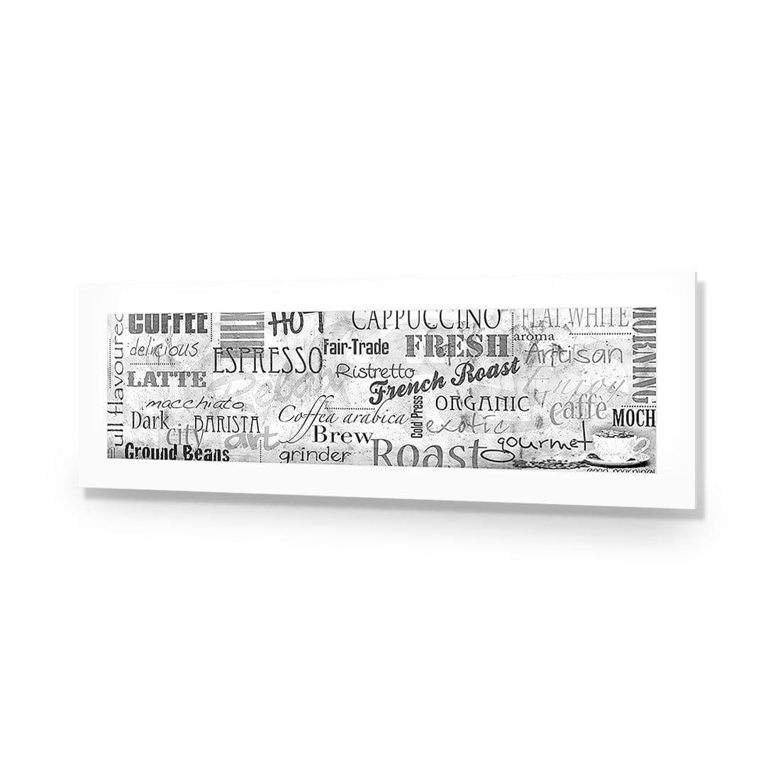Coffee Montage, Black and White (Long) - Wall Art Designs - 915_BL_H WAD_AP - 030 - MAT_90x30_NONE