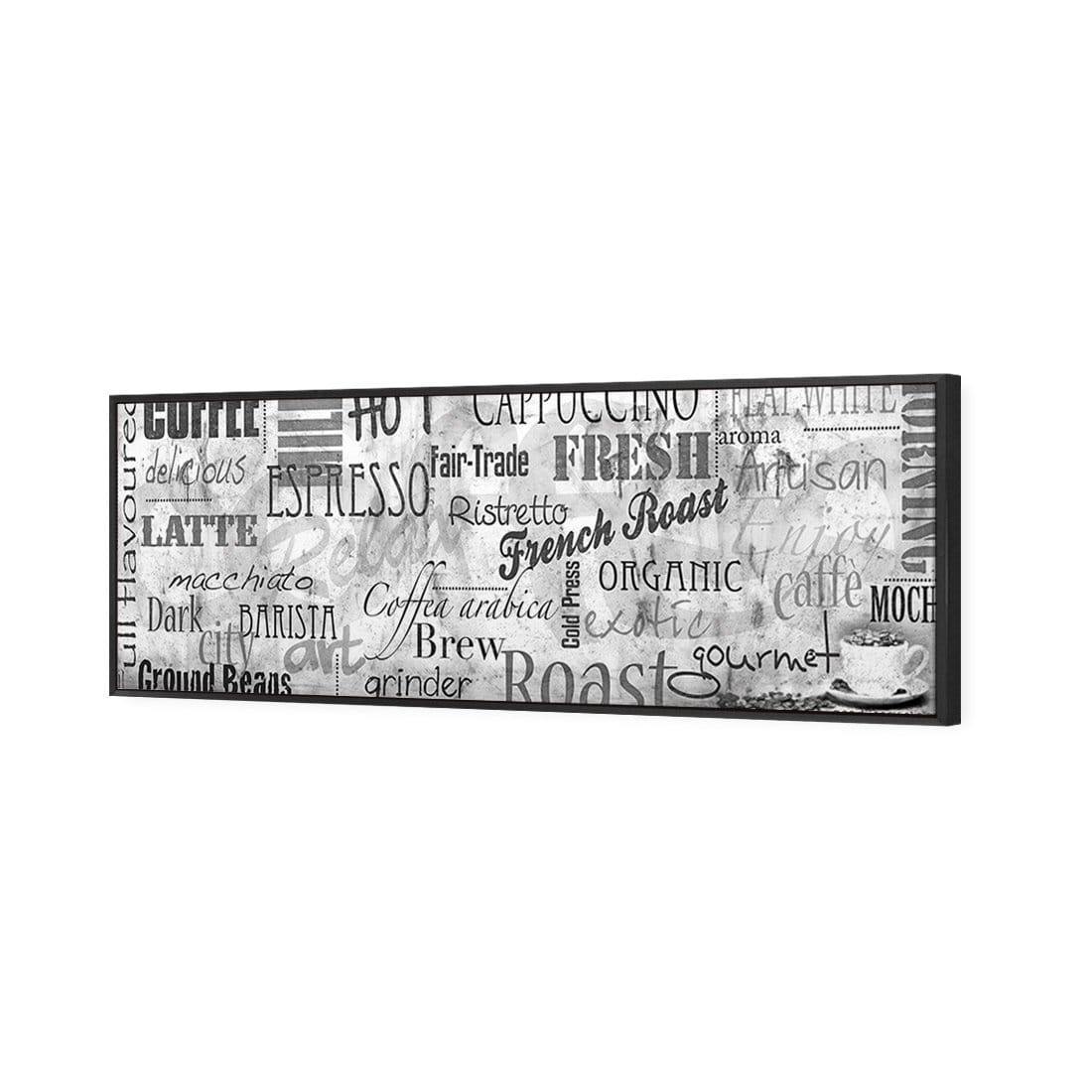 Coffee Montage, Black and White (Long) - Wall Art Designs - 915_BL_H WAD_CP - MPY - 260 - M - S - S_60x20_S - 1550 - BLK