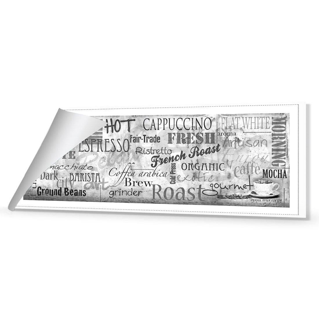 Coffee Montage, Black and White (Long) - Wall Art Designs - 915_BL_H WAD_CP - MPY - 260 - M - R_60x20_NONE