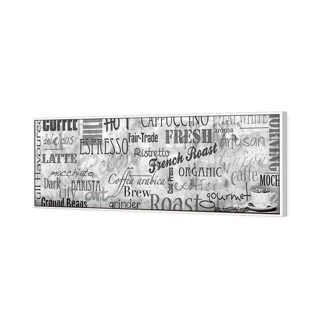 Coffee Montage, Black and White (Long) - Wall Art Designs - 915_BL_H WAD_CP - MPY - 260 - M - S - S_60x20_S - 1550 - WHT