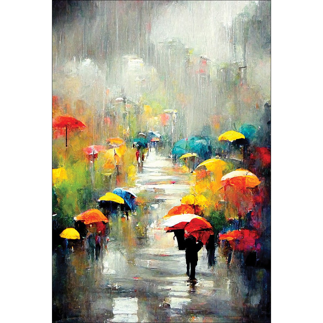 Colour Rain - Wall Art Designs - WH_1006_AR_V WAD_CP - MPY - 260 - M - S - S_45x30_NONE