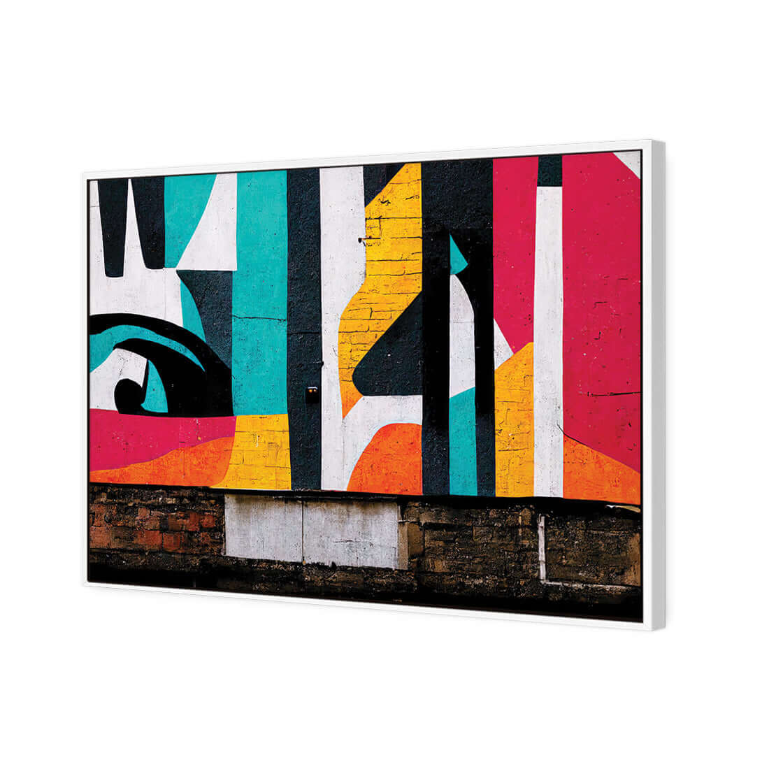 Coloured Brick - Wall Art Designs - WH_1087_AR_H WAD_CP - MPY - 260 - M - S - S_45x30_S - 1550 - WHT