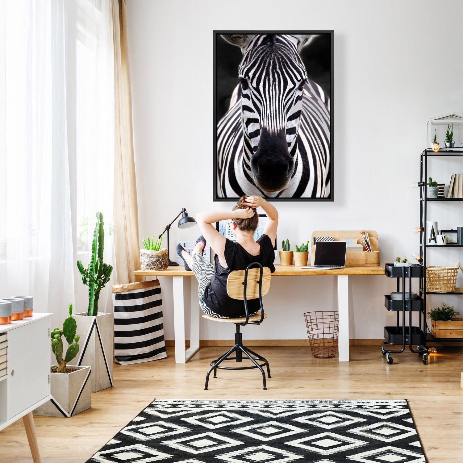 Concerned Zebra - Wall Art Designs - 3170_AR_V WAD_CP - MPY - 260 - M - S - S_45x30_NONE