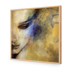 Contemplating (square) | Classic Acrylic | Flat Frame No Border | Oak