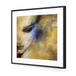 Contemplating (square) | Classic Acrylic | Flat Frame With Border | Black