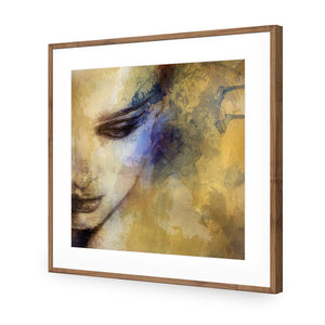 Contemplating (square) | Classic Acrylic | Flat Frame With Border | Natural