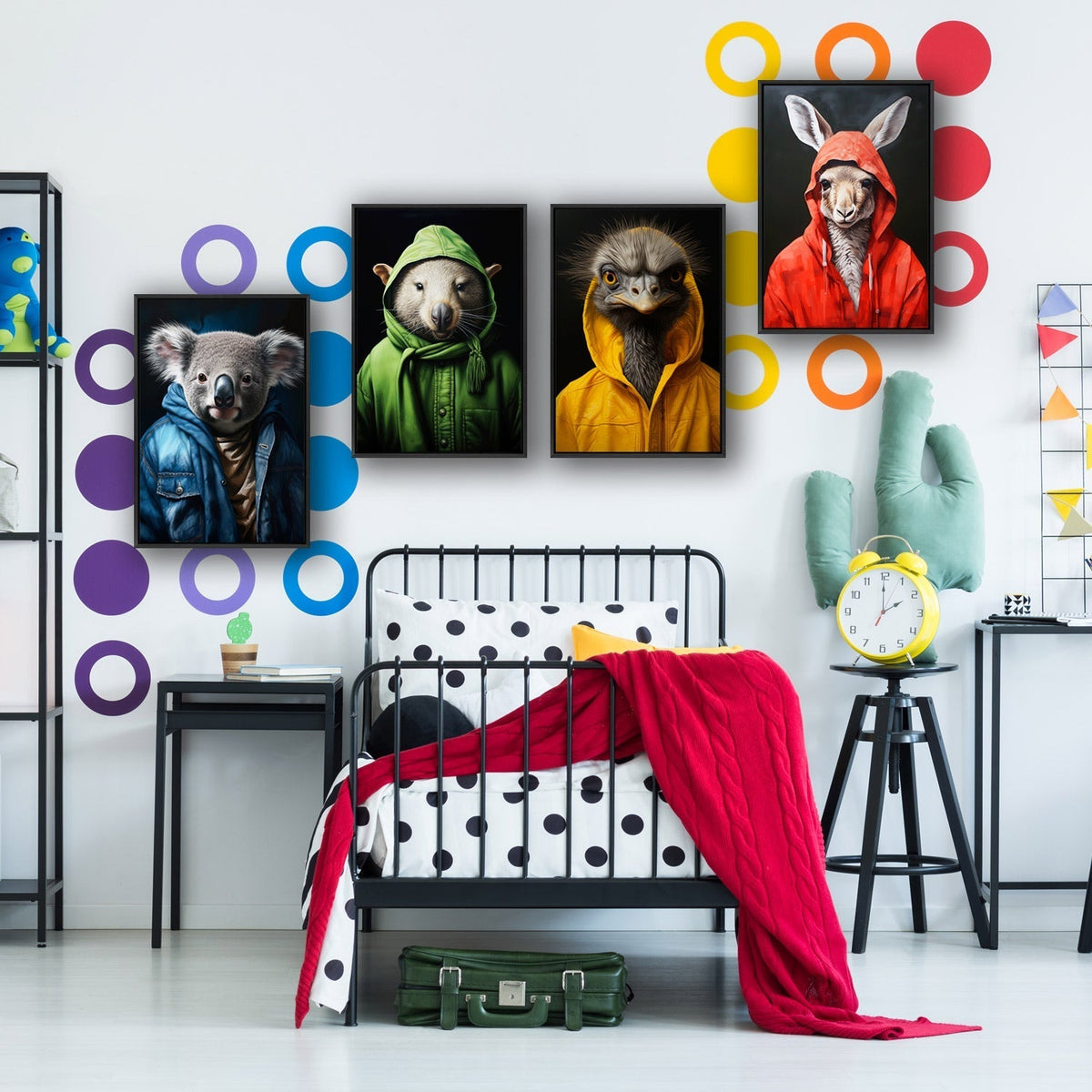 Cool Aussie Animals - Art Set of Four – Wall Art Designs