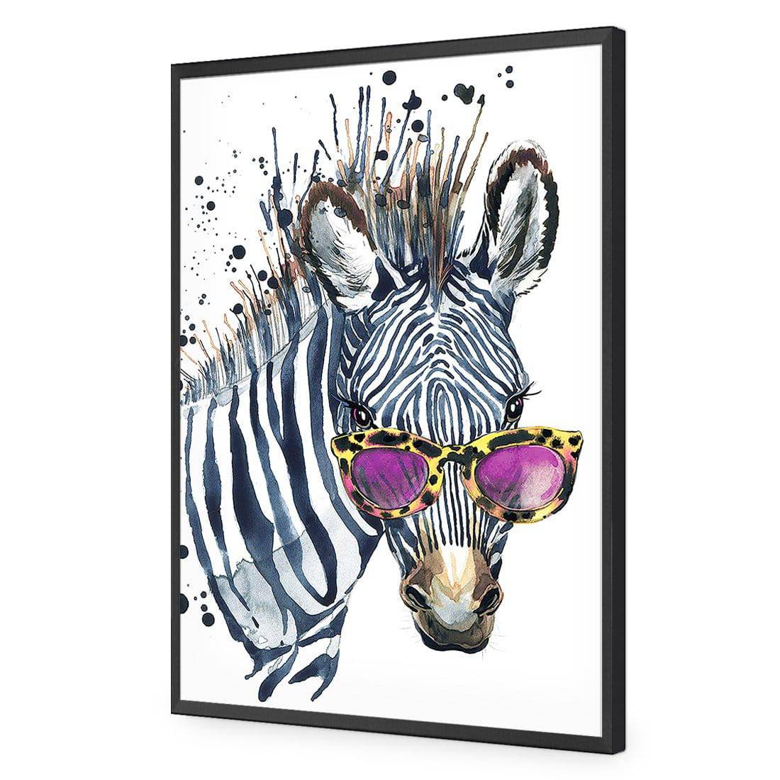 Cool Zebra | Classic Acrylic | Flat Frame No Border | Black