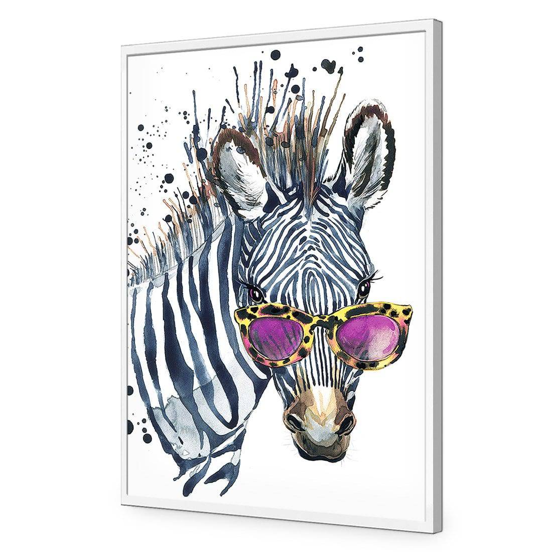 Cool Zebra | Classic Acrylic | Flat Frame No Border | White