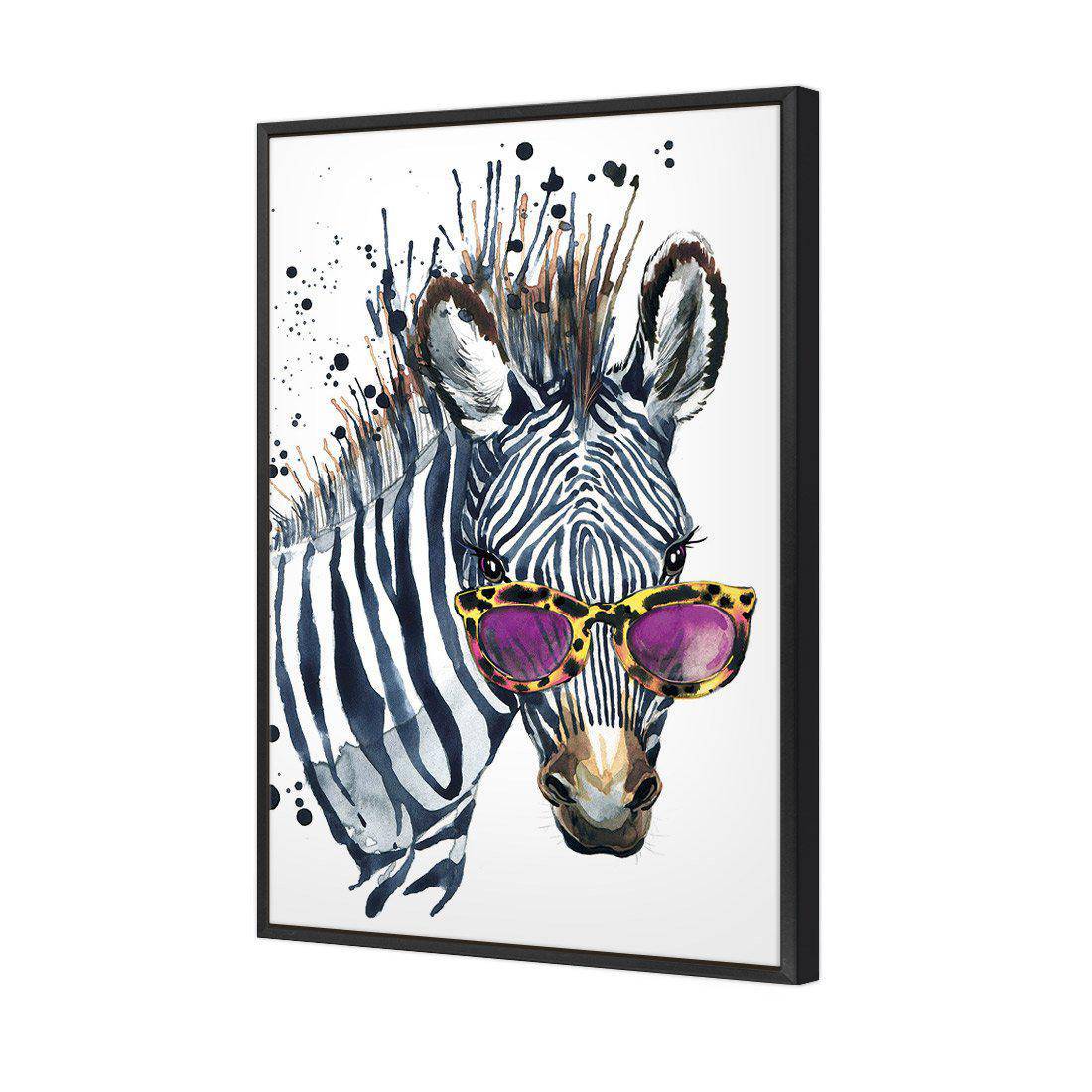 Cool Zebra Canvas Art - Wall Art Designs - 2170_AR_V WAD_CP - MPY - 260 - M - S - S_45x30_S - 1550 - BLK