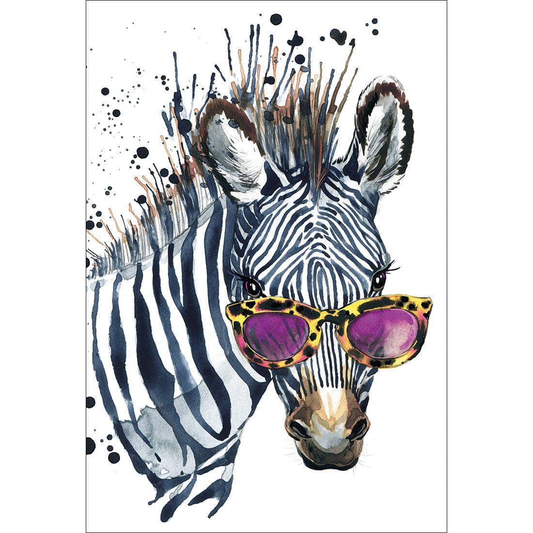 Cool Zebra Canvas Art - Wall Art Designs - 2170_AR_V WAD_CP - MPY - 260 - M - S - S_45x30_NONE