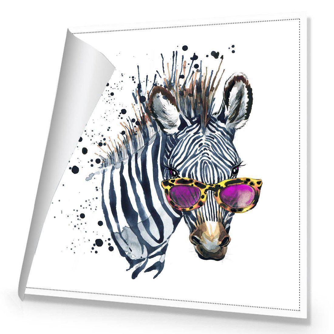 Cool Zebra, Square Canvas Art - Wall Art Designs - 2170_AS_Q WAD_CP - MPY - 260 - M - R_30x30_NONE