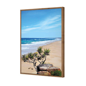 Coolum Beach, Rectangle | Standard Canvas | Floating Frame | Natural
