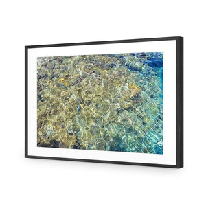 Coral Shallows | Classic Acrylic | Flat Frame With Border | Black