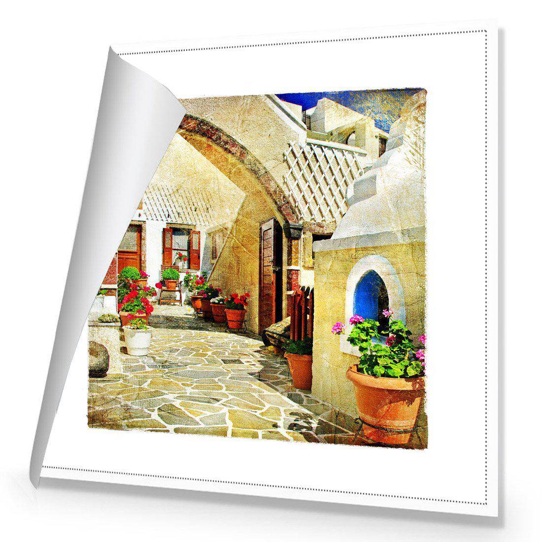 Courtyard Of Santorini Canvas Art - Wall Art Designs - 2127_AS_Q WAD_CP - MPY - 260 - M - R_30x30_NONE