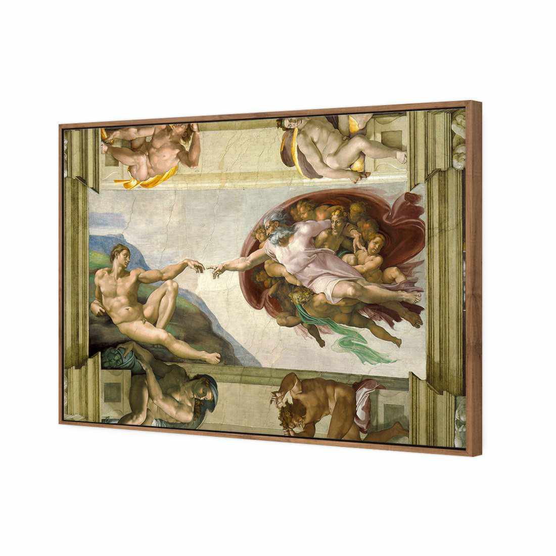 Creation Of Adam by Michelangelo | Standard Canvas | Floating Frame | Natural
