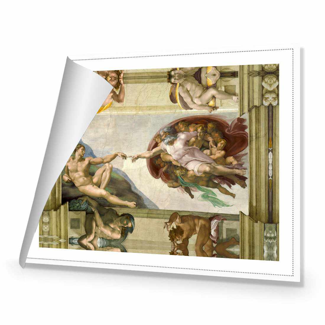 Creation Of Adam by Michelangelo Canvas Art - Wall Art Designs - 1824_AR_H WAD_CP - MPY - 260 - M - R_45x30_NONE_ART