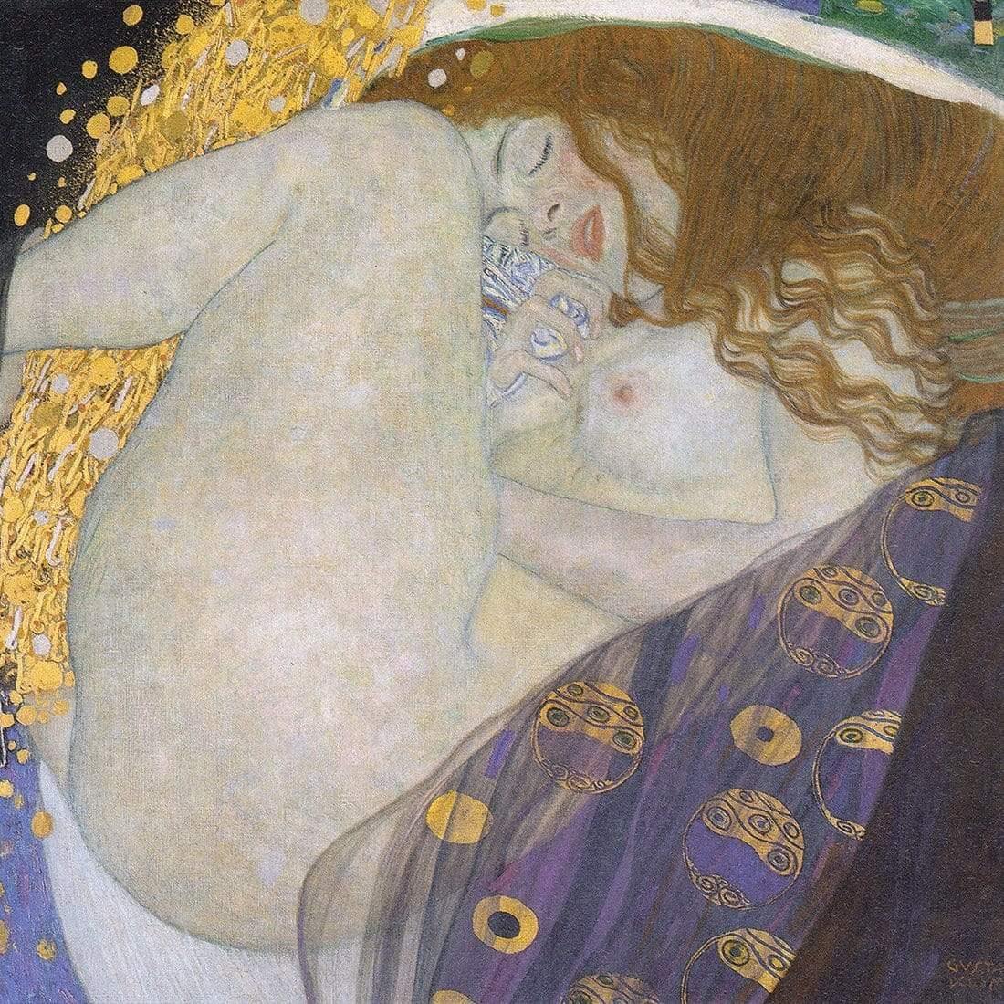 Danae by Gustav Klimt - Wall Art Designs - 3867_AS_Q WAD_CP - MPY - 260 - M - S - S_37x37_NONE