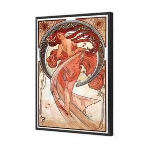 Dance By Alphonse Mucha | Standard Canvas | Floating Frame | Black
