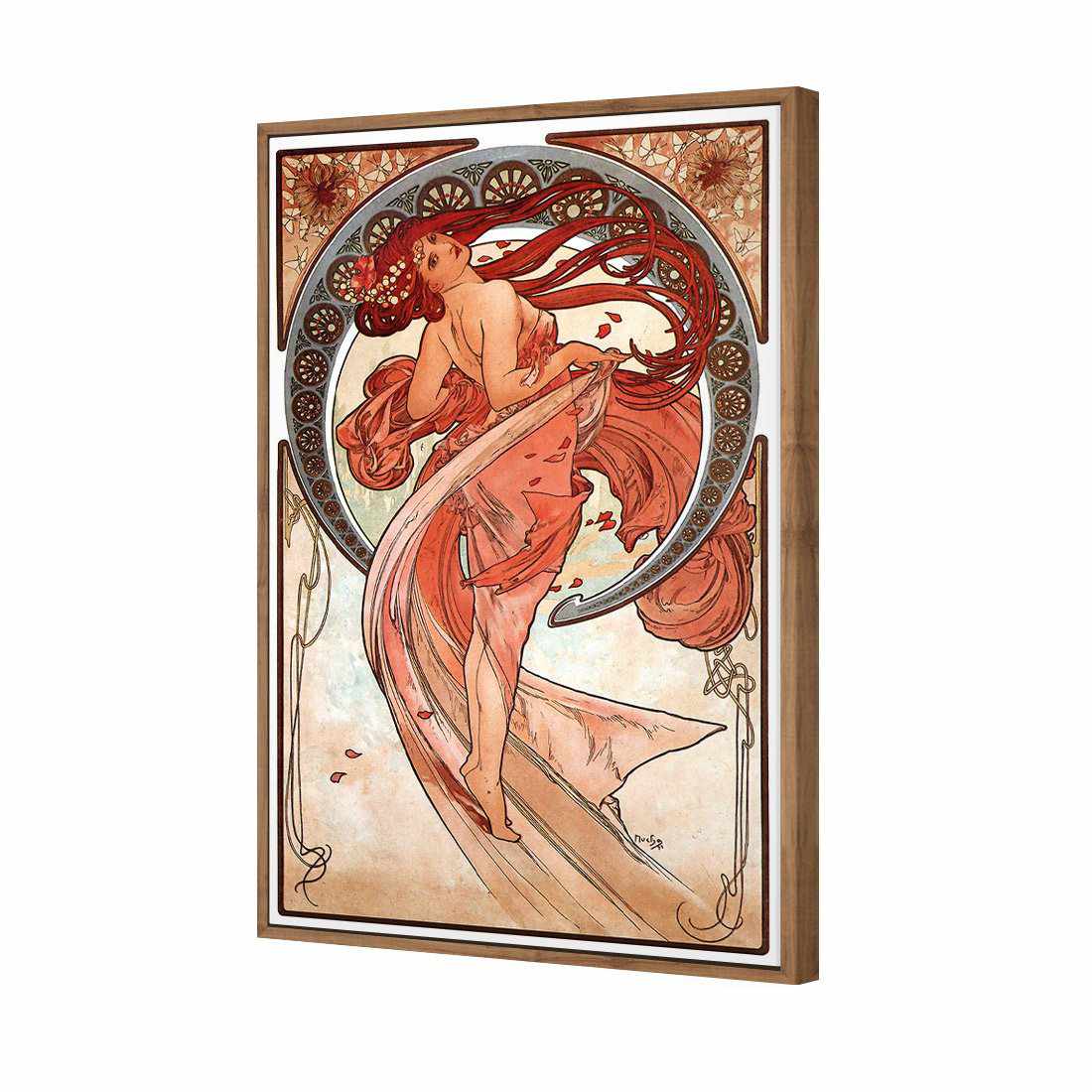 Dance By Alphonse Mucha | Standard Canvas | Floating Frame | Natural