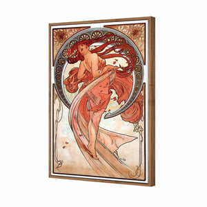 Dance By Alphonse Mucha | Standard Canvas | Floating Frame | Natural
