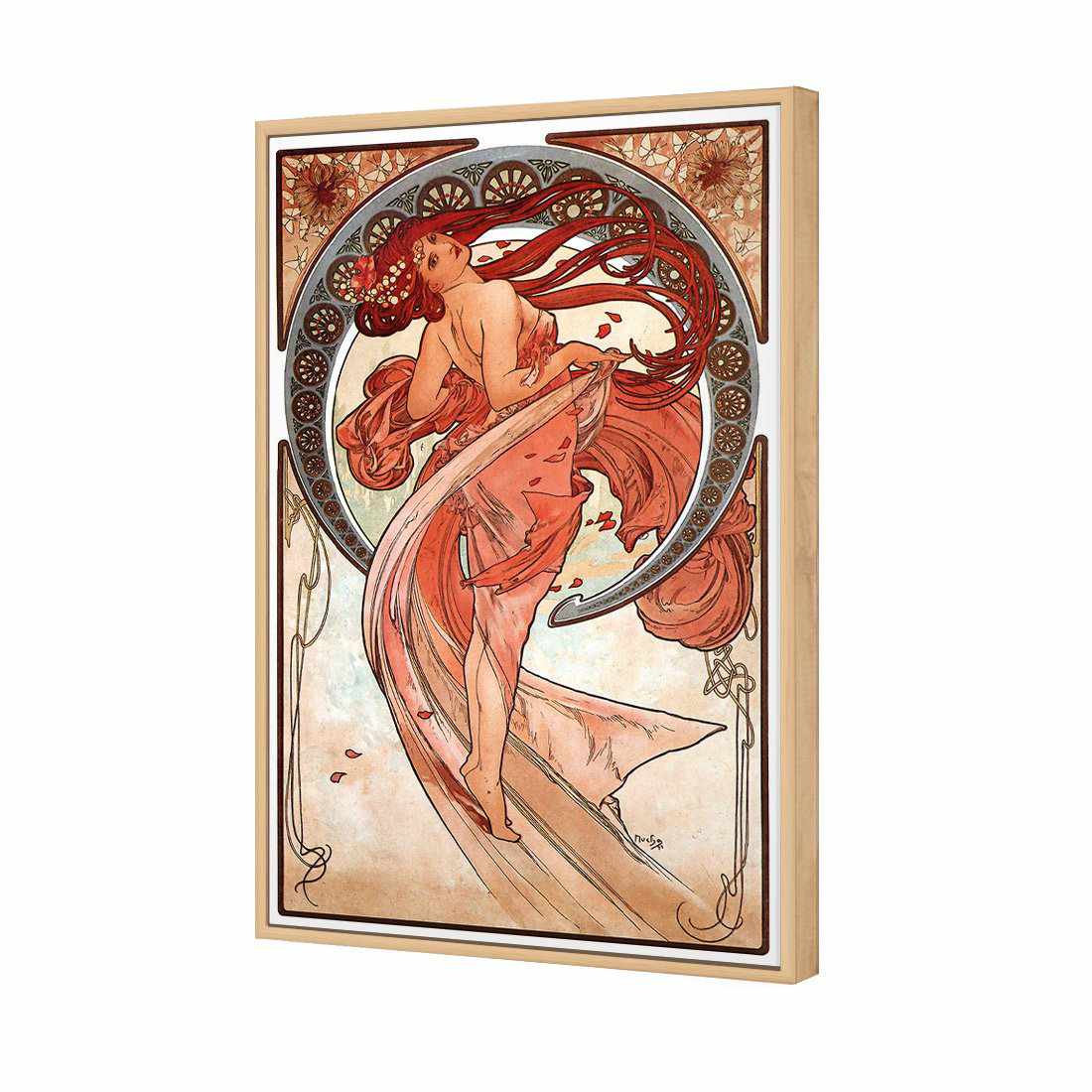 Dance By Alphonse Mucha | Standard Canvas | Floating Frame | Oak