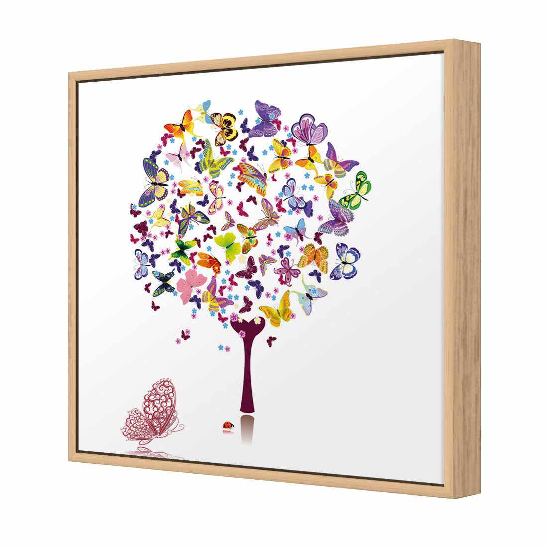 Day Dream Tree, Square | Classic Canvas | Floating Frame | Oak