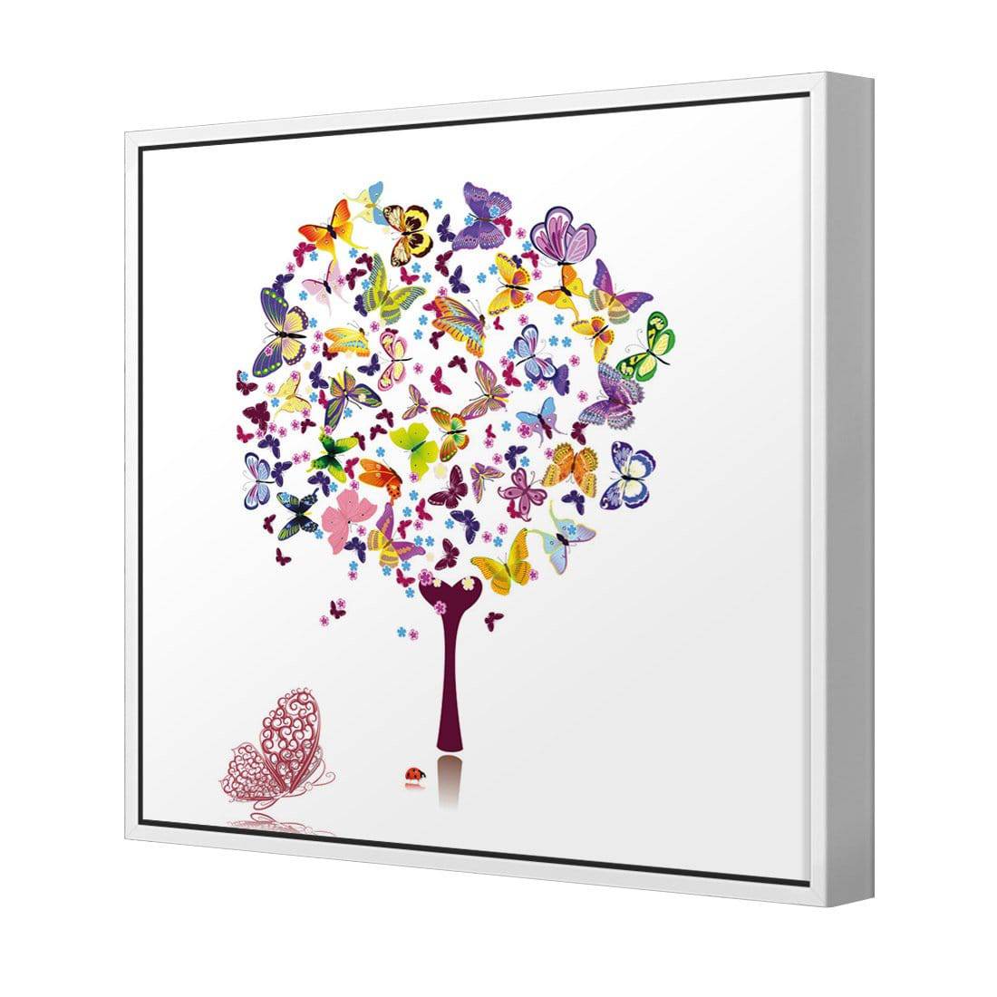 Day Dream Tree, Square | Classic Canvas | Floating Frame | White