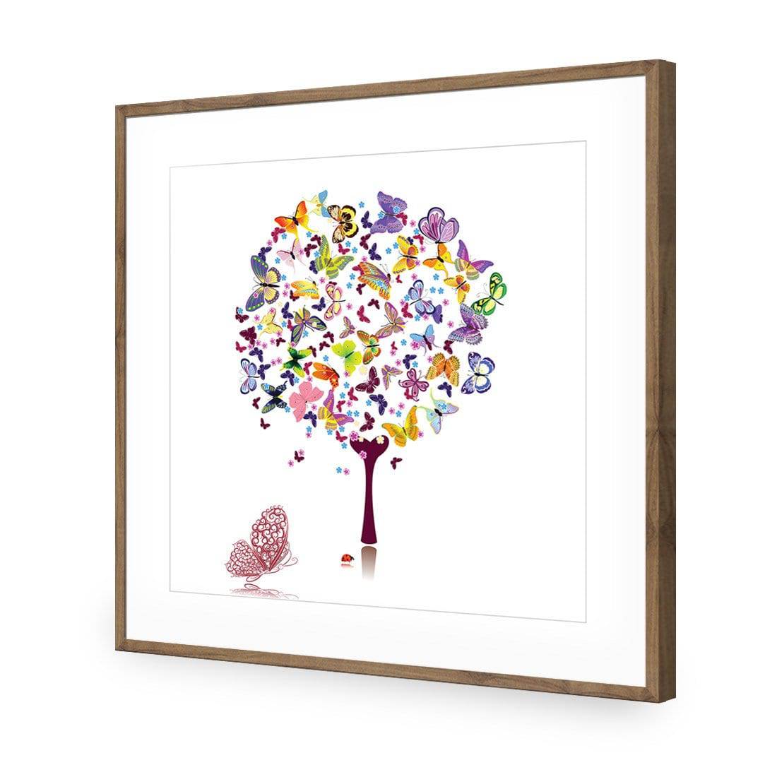 Day Dream Tree, Square | Classic Acrylic | Flat Frame With Border | Natural