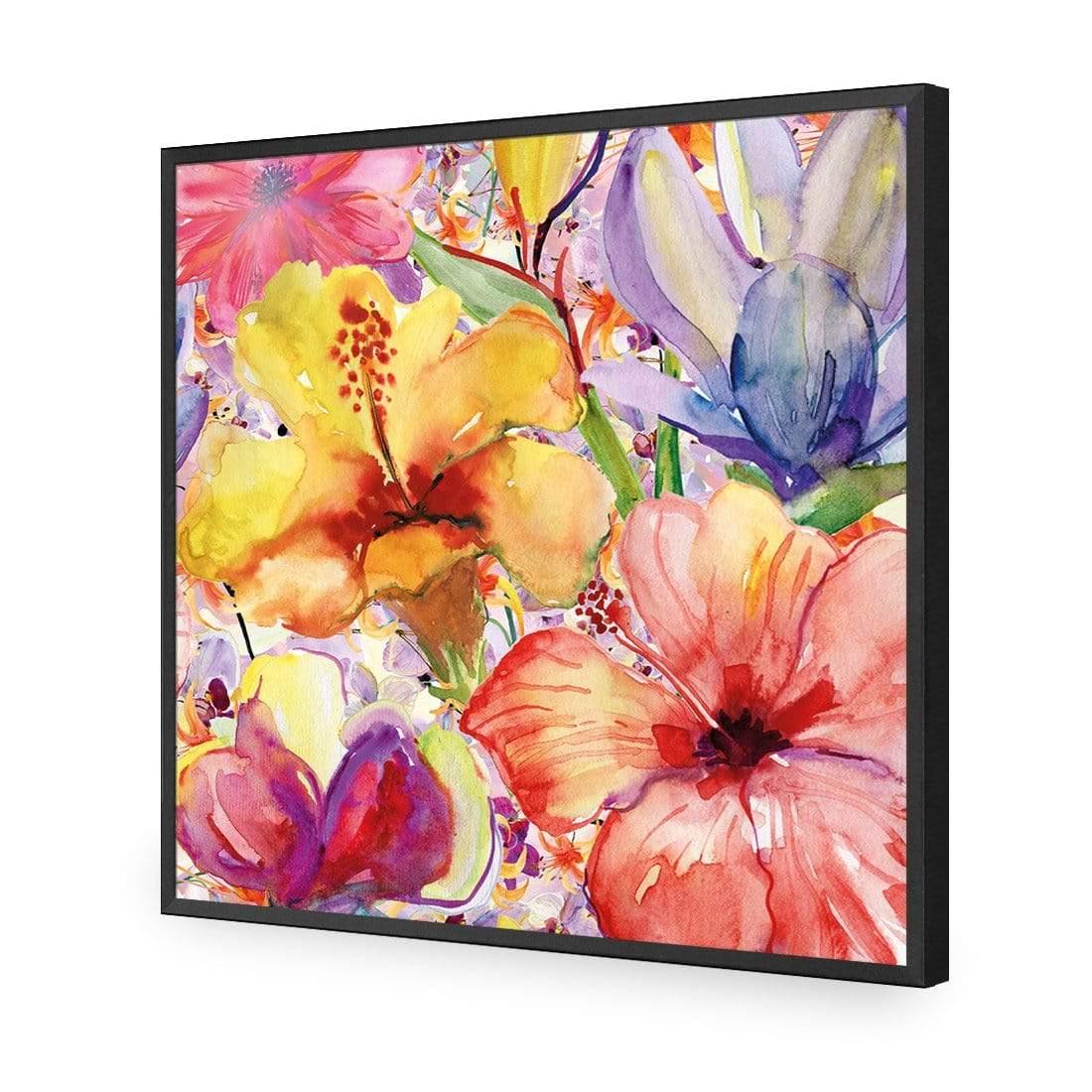 Day Lilies and Iris (Square) - Wall Art Designs - 1461_AS_Q WAD_AP - 030 - EDG_37x37_S - 2538 - BLK