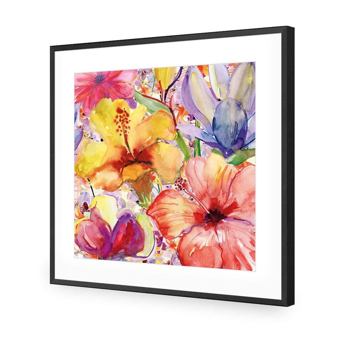 Day Lilies and Iris (Square) - Wall Art Designs - 1461_AS_Q WAD_AP - 030 - MAT_37x37_S - 2538 - BLK