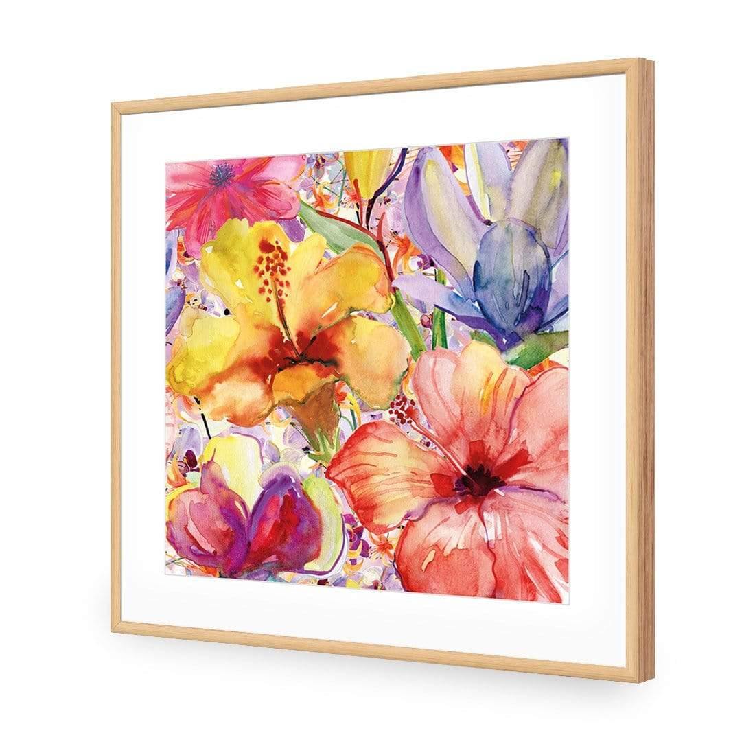 Day Lilies and Iris (Square) - Wall Art Designs - 1461_AS_Q WAD_AP - 030 - MAT_37x37_S - 2538 - OAK