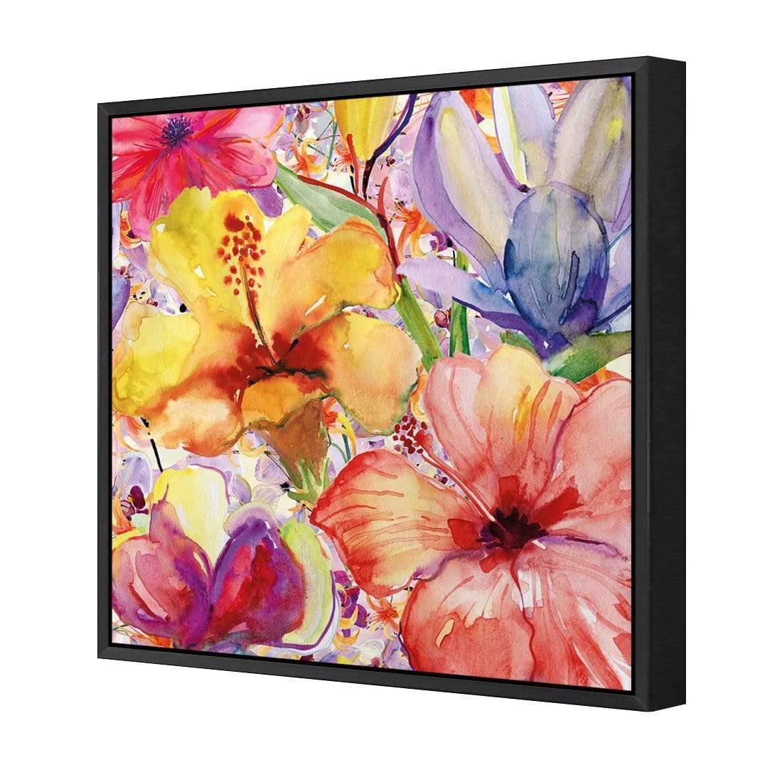 Day Lilies and Iris (Square) - Wall Art Designs - 1461_AS_Q WAD_CP - MPY - 260 - M - S - S_37x37_S - 1550 - BLK