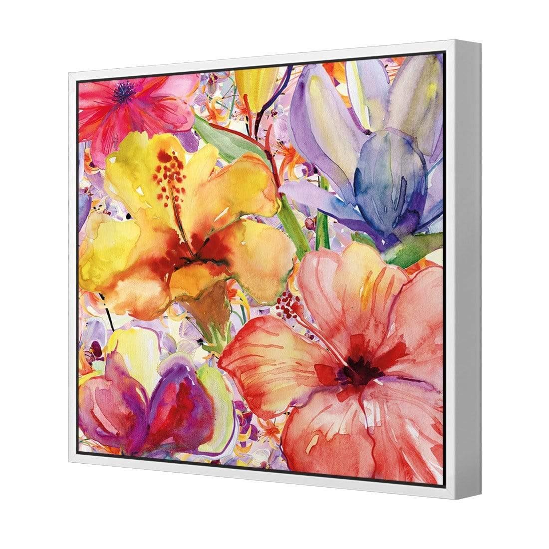 Day Lilies and Iris (Square) - Wall Art Designs - 1461_AS_Q WAD_CP - MPY - 260 - M - S - S_37x37_S - 1550 - WHT