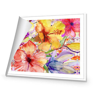 Day Lily And Irises | Standard Canvas | No Frame | Rolled Canvas