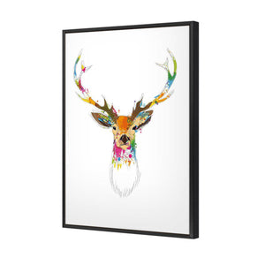 Deer Delight | Standard Canvas | Floating Frame | Black