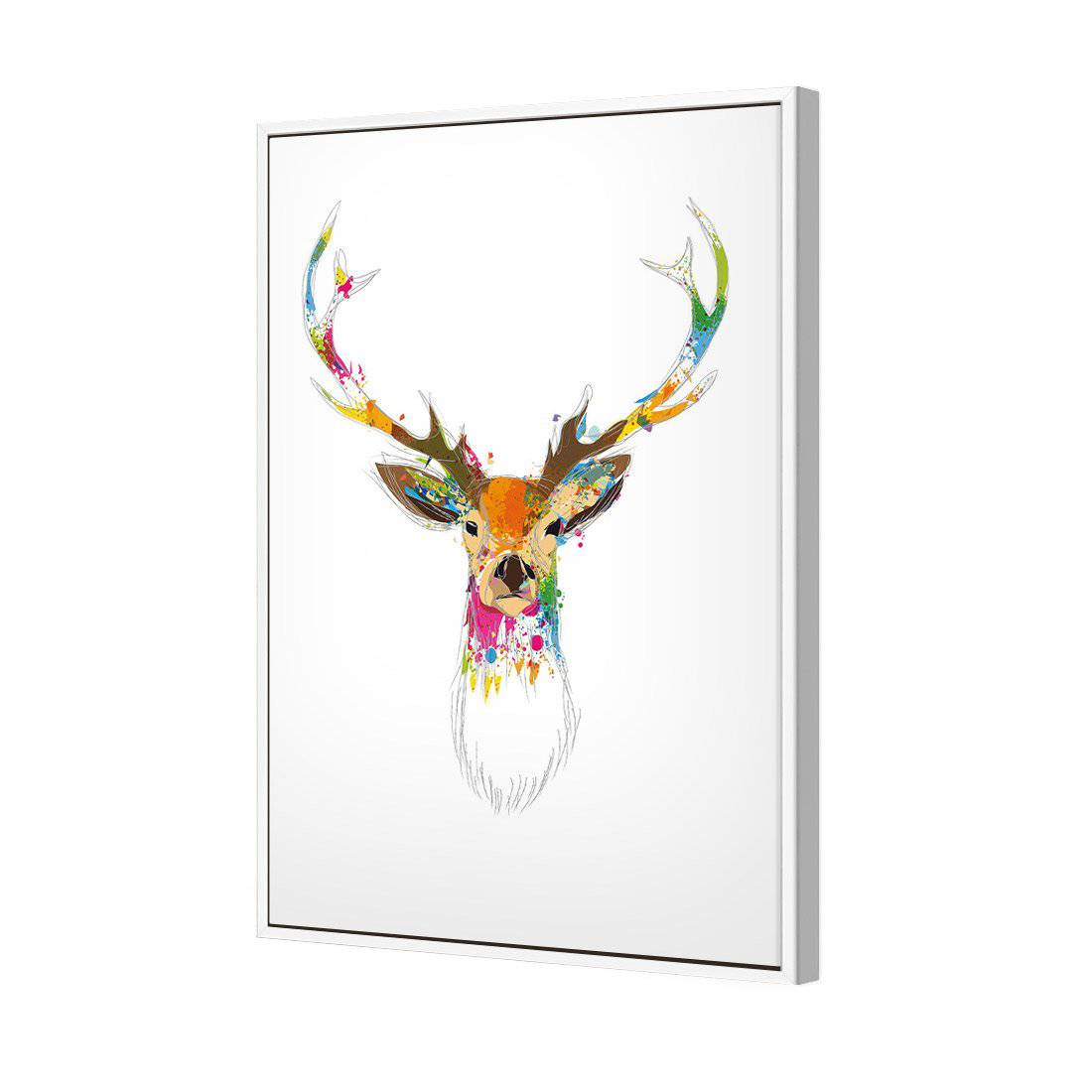Deer Delight | Standard Canvas | Floating Frame | White