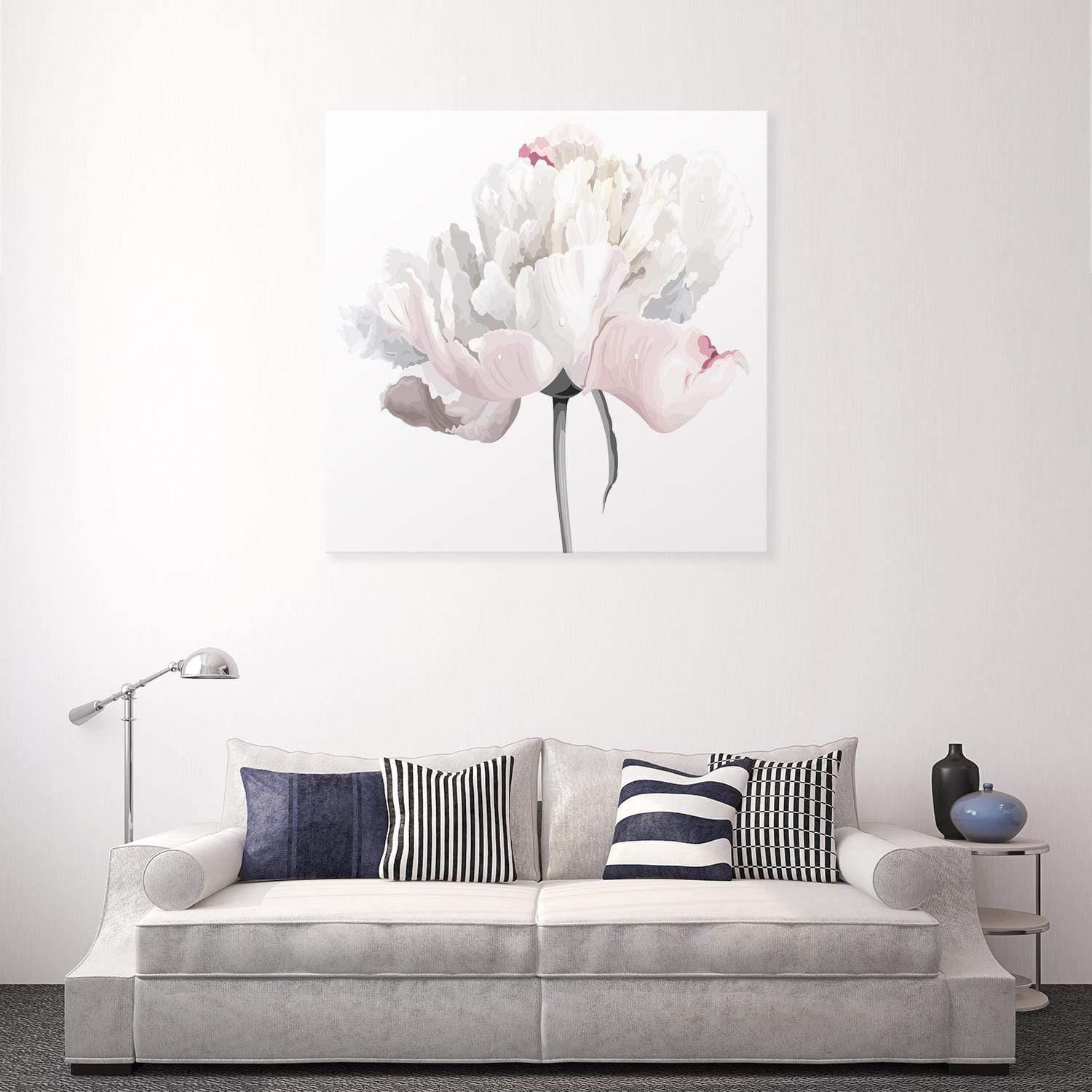 Delicate Bloom on White (Square) - Wall Art Designs - 3061_AS_Q WAD_CP - MPY - 260 - M - S - S_37x37_NONE