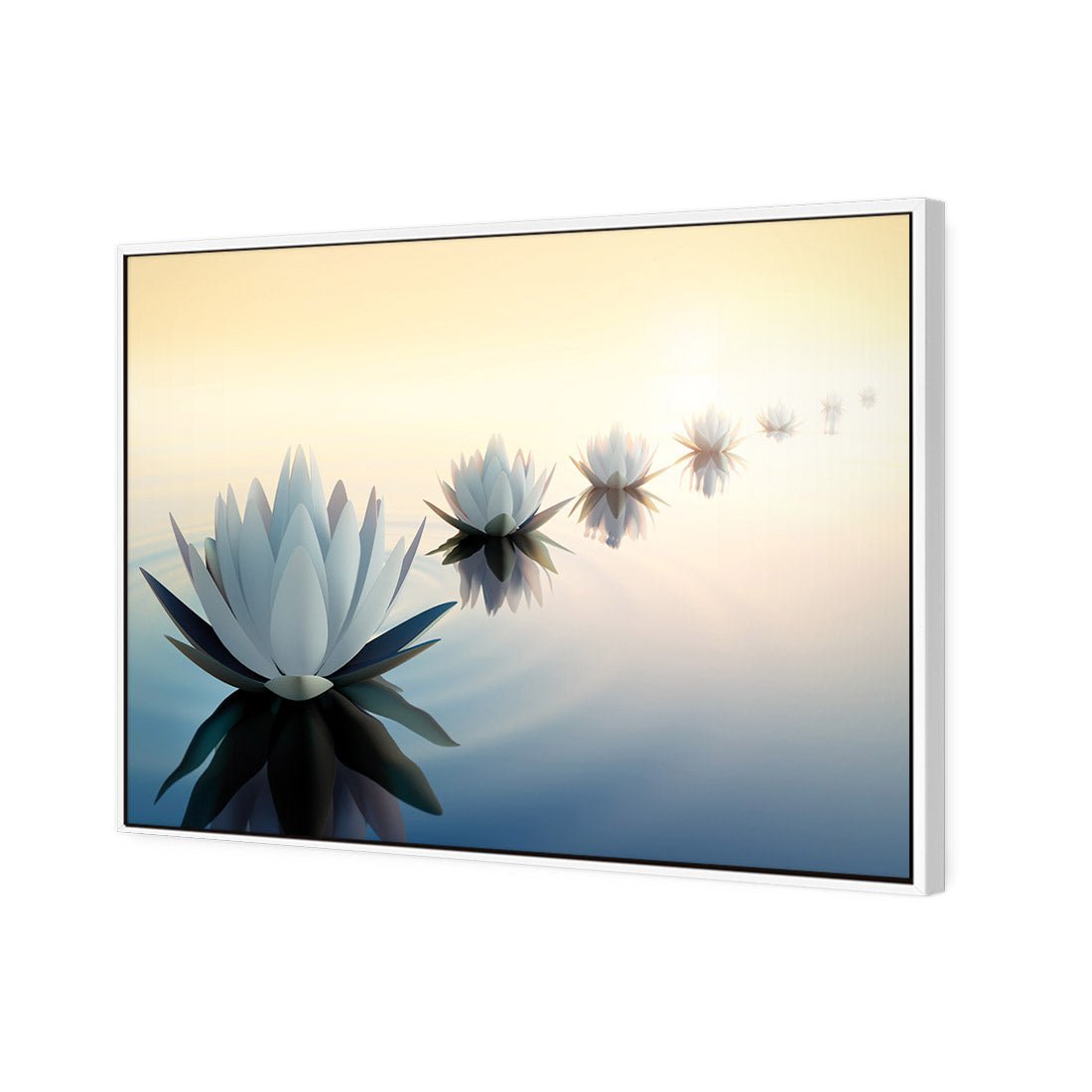 Distant Reflection | Standard Canvas | Floating Frame | White