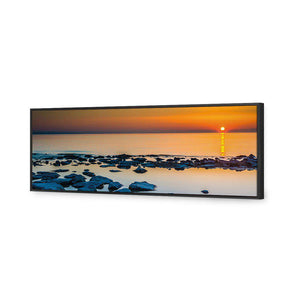 Distant Sunset | Standard Canvas | Floating Frame | Black