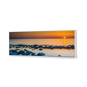 Distant Sunset | Standard Canvas | Floating Frame | White