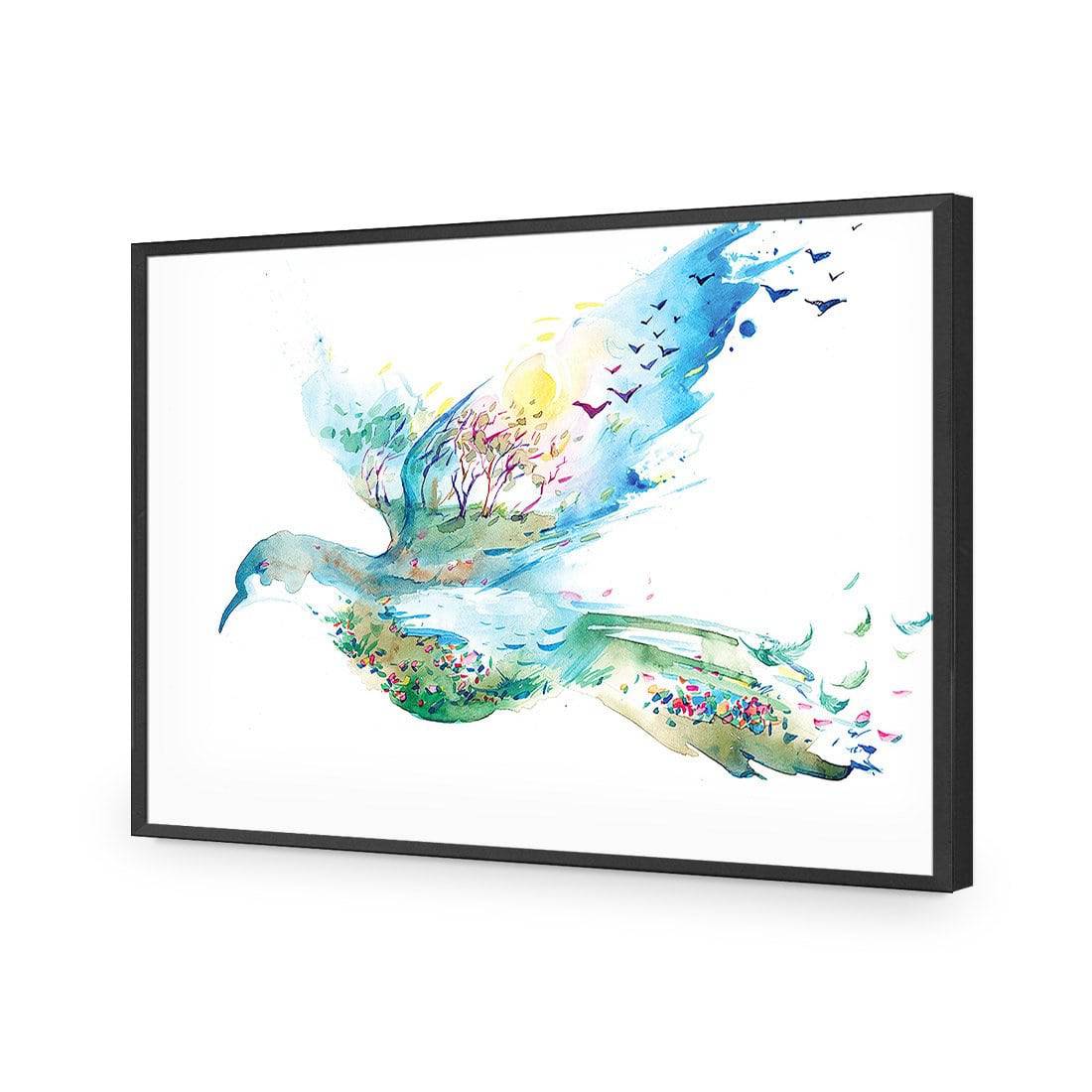 Dove Of Peace Acrylic Glass Art - Wall Art Designs - 2228_AR_H WAD_AP - 030 - EDG_45x30_S - 2538 - BLK