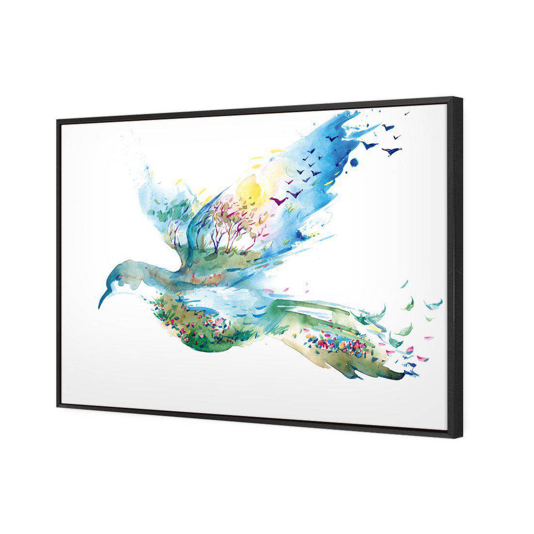 Dove Of Peace | Standard Canvas | Floating Frame | Black