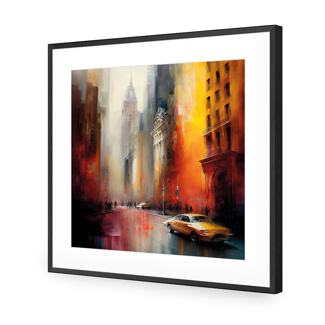 Downtown Streets I - Wall Art Designs - WB_100628_AS_Q CAF_AP - 030 - MAT_37x37_S - 2538 - BLK