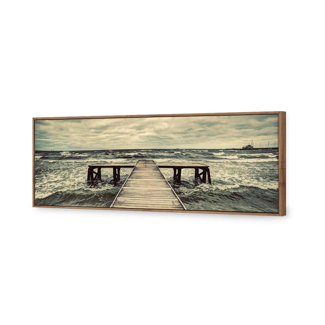 Dramatic Jetty | Standard Canvas | Floating Frame | Natural