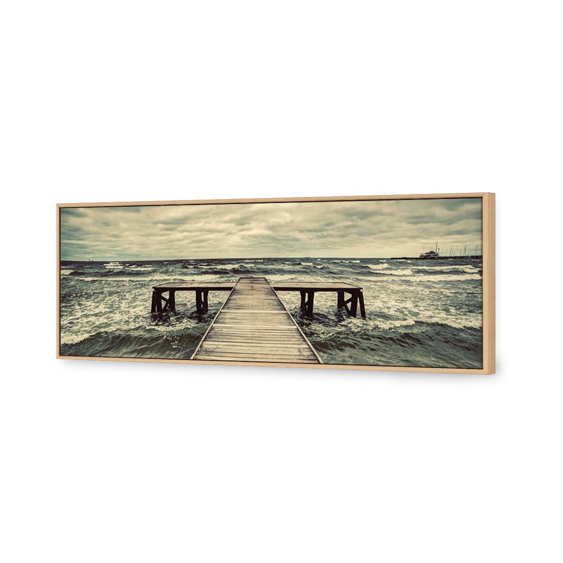 Dramatic Jetty Canvas Art - Wall Art Designs - 2777_AL_H WAD_CP - MPY - 260 - M - S - S_60x20_S - 1550 - OAK