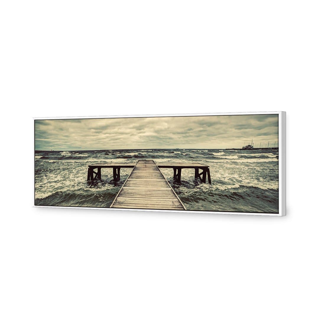 Dramatic Jetty Canvas Art - Wall Art Designs - 2777_AL_H WAD_CP - MPY - 260 - M - S - S_60x20_S - 1550 - WHT