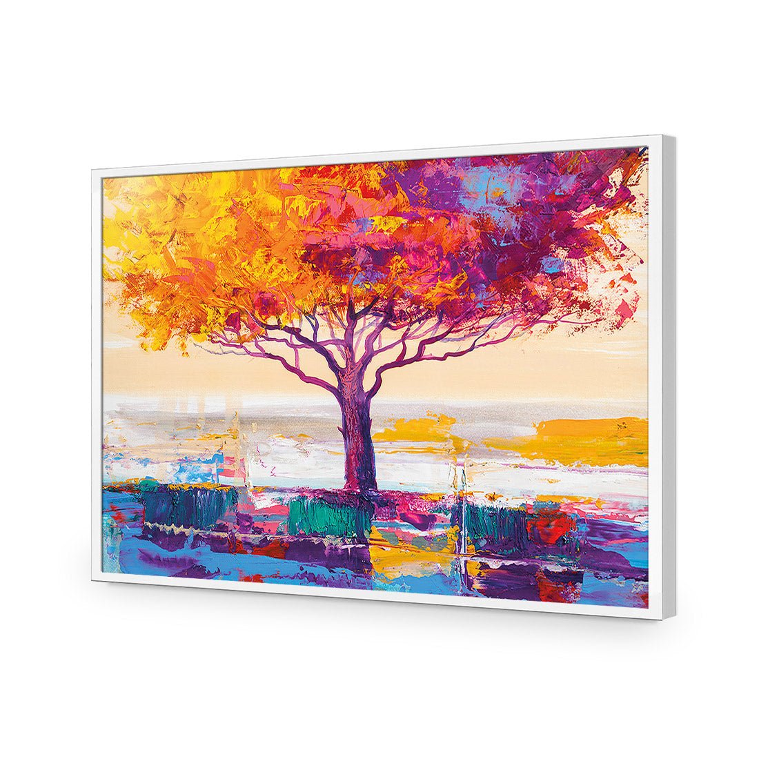 Dreamtime Tree | Standard Acrylic | Flat Frame No Border | White
